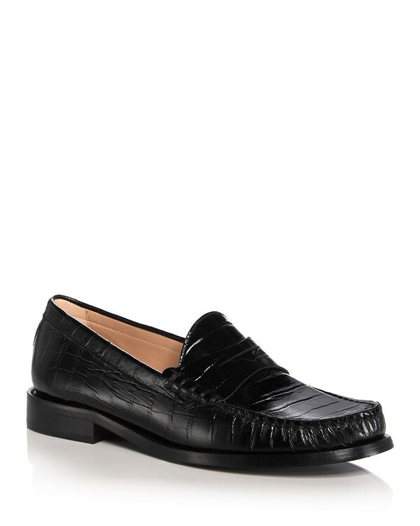 スチュアート ワイツマン レディース シューズ スリッポン・ローファー Stuart Weitzman Women\u0027s Lottiembossed Loafers Black 黒いこと