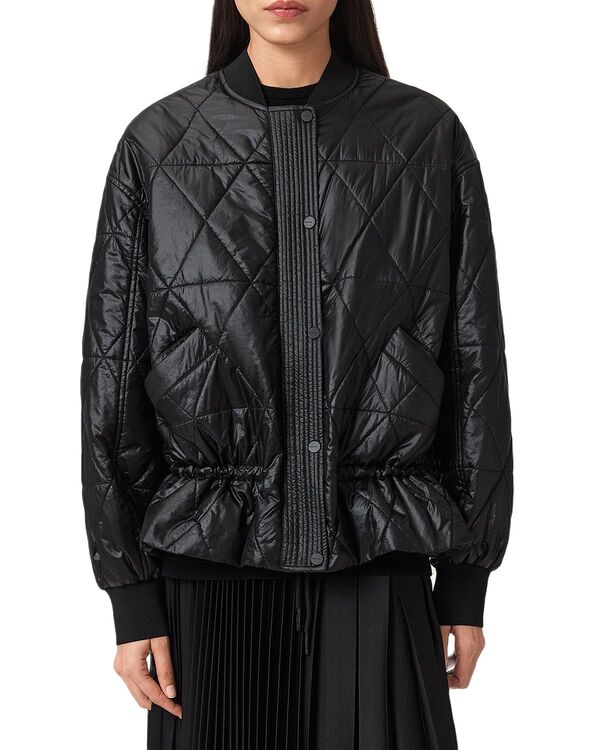 オールセインツ レディース アウター ジャケット・ブルゾン キルティング ALLSAINTS Alii Quilted Bomber Jacket Black ブラック|ReVida 店
