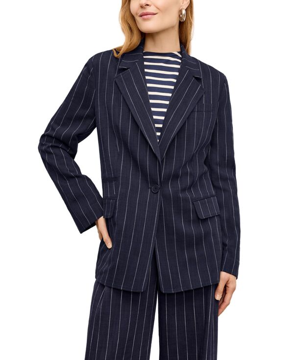 エムエメウラフール レディース アウター ジャケット・ブルゾン M.M.LaFleur Teddy Women\'s Jacket Navy/Ivory アイボリー｜ReVida 店