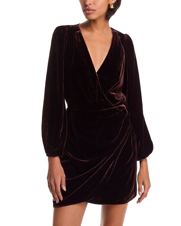 ペイジ レディース トップス ワンピース ミニ PAIGE Lawry Faux Wrap Mini Dress Aubergine オーバージーン 42,480円