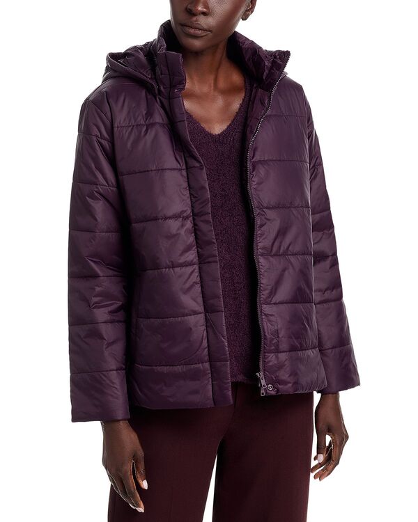 エイリーンフィッシャー レディース アウター ジャケット・ブルゾン Eileen Fisher Padded Jacket With Removable Hood Violet バイオレット
