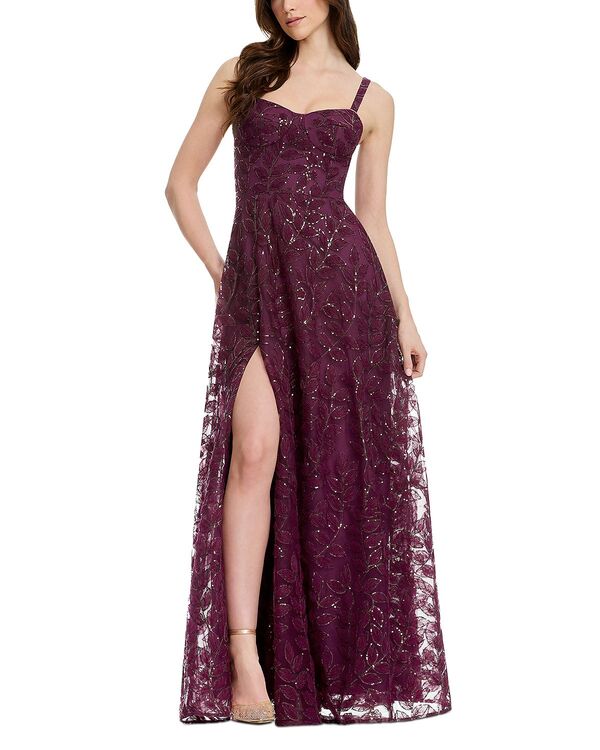 ドレスザポプレーション レディース トップス ワンピース Dress the Population Piper Sweetheart Neck Gown Dark Cherry｜ReVida 店