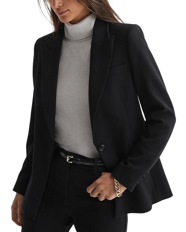 レイス レディース アウター ジャケット・ブルゾン ブレザー REISS Gabi Tailored Single Breasted Suit Blazer Black ブラック