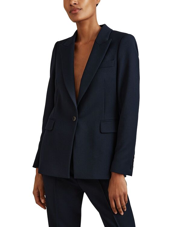 レイス レディース アウター 上衣・上衣 スポーツジャケット REISS Gabi Single Button Blazer Navy 米国海軍 コート・ジャケット-レディースファッション