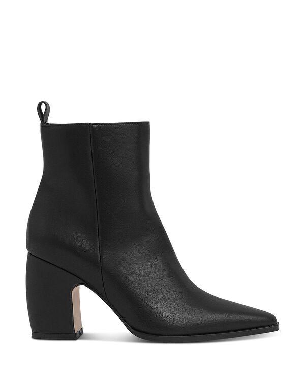 レイス レディース シューズ ブーツ・レインブーツ アンクル ヒール REISS Women's Amy Almond Toe Taupe Block Heel Ankle Boots Black ブラック|ReVida 店