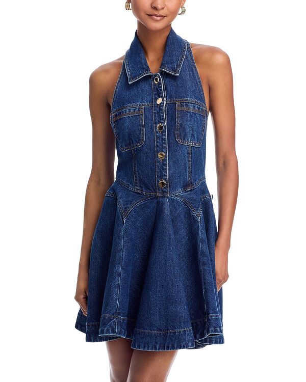 セルフ・ポートレイト レディース トップス ワンピース ミニ ノースリーブ Self-Portrait Sleeveless Mini Dress Blue ブルー