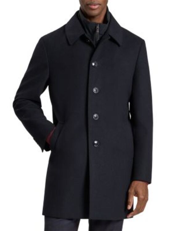 テッドベーカー メンズ アウター コート Ted Baker Wimbledon Overcoat Navy ネイビー｜ReVida 店