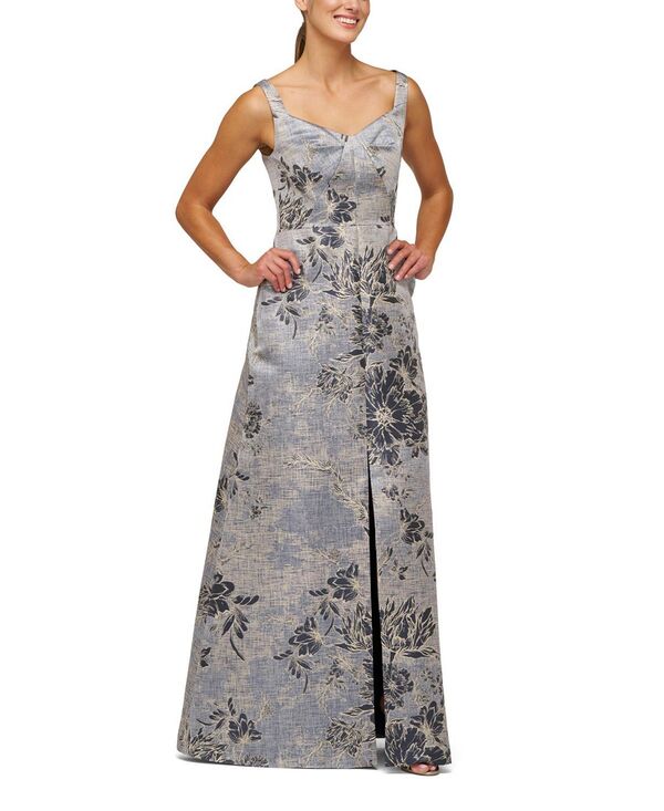 ケイ アンジャー レディース トップス ワンピース Kay Unger Amelia Gown Grey グレー