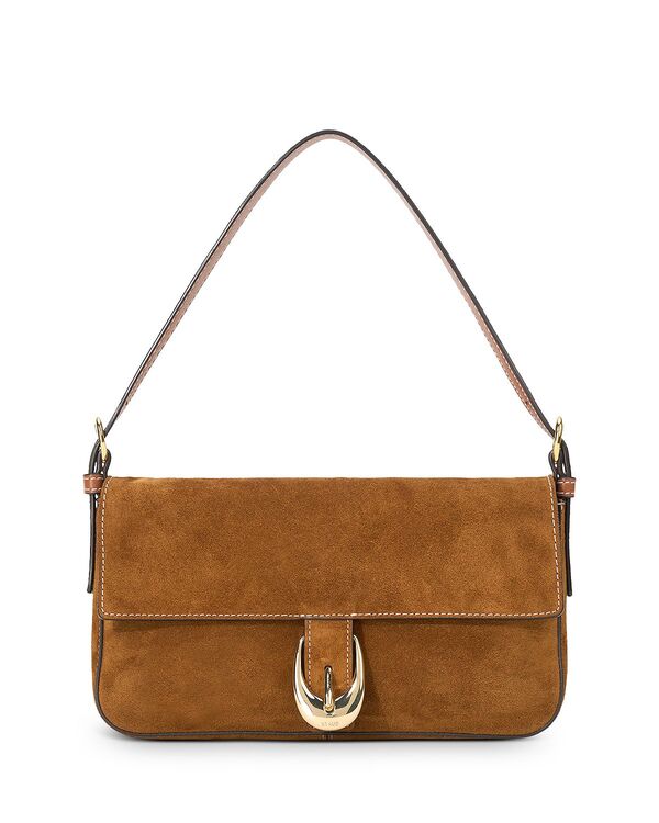 スタウド レディース バッグ STAUD Harlow Shoulder Bag Tan Suede タン