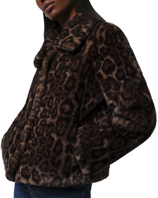 アパリス レディース アウター ジャケット・ブルゾン プリント Apparis Elis Faux Fur Leopard Print Jacket Dark Leopard アニマル