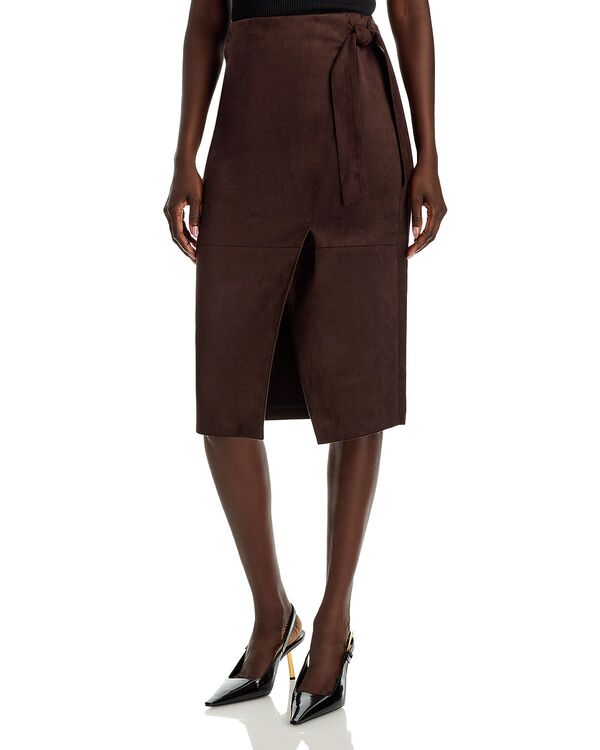 エリータハリ レディース ボトムスカート スエード Elie Tahari The Danica Faux Suede Skirt Bistro Brown ブラウン