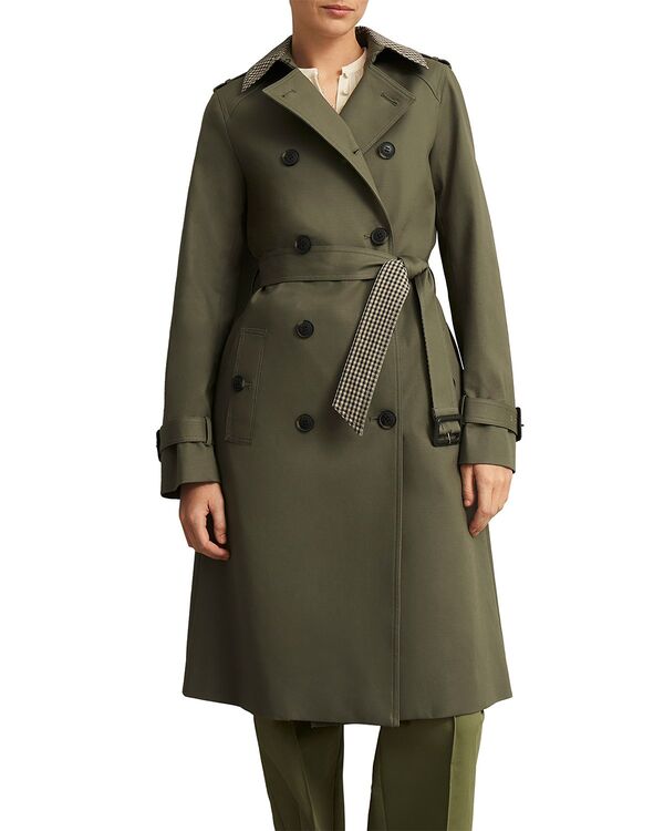 ホッブスロンドン レディース アウター コート HOBBS LONDON Etty Trench Coat Olive Green グリーン｜ReVida 店