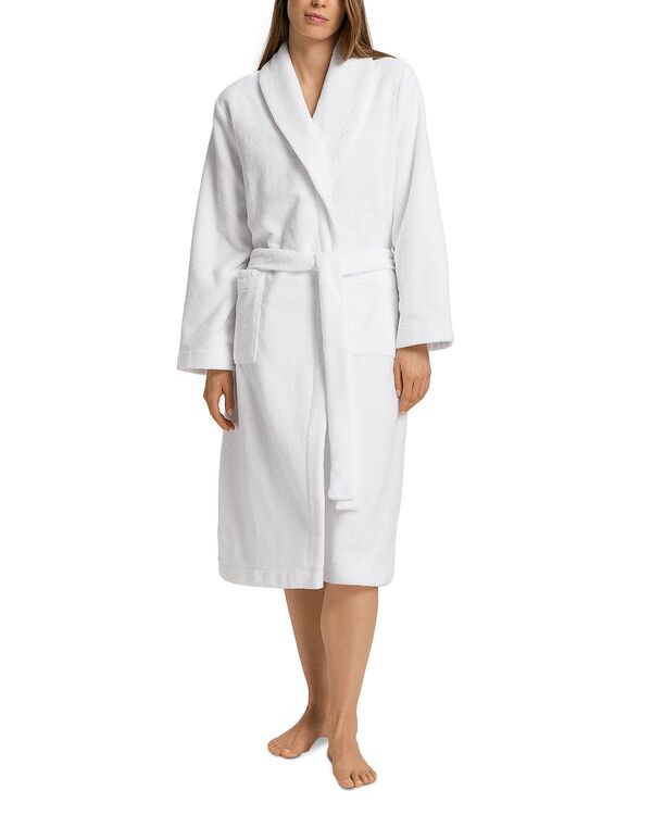 ハンロ レディース アンダー御召しもの ナイト爵御召しもの 足し加える大いさ パイル Hanro Plush Terry Robe White 白いこと