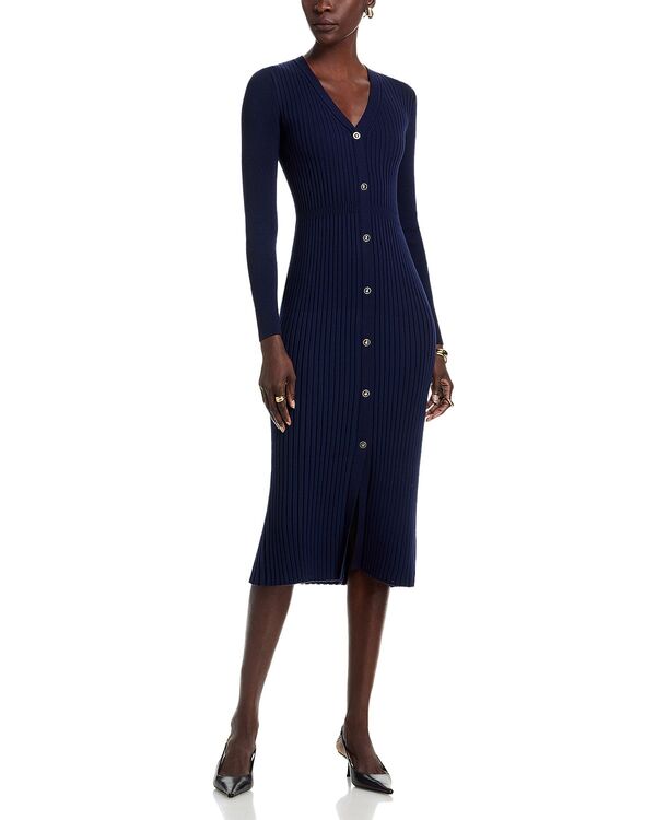 エリータハリ レディース トップス ワンピース ニット Elie Tahari The Monroe Knit Dress Navy ネイビー