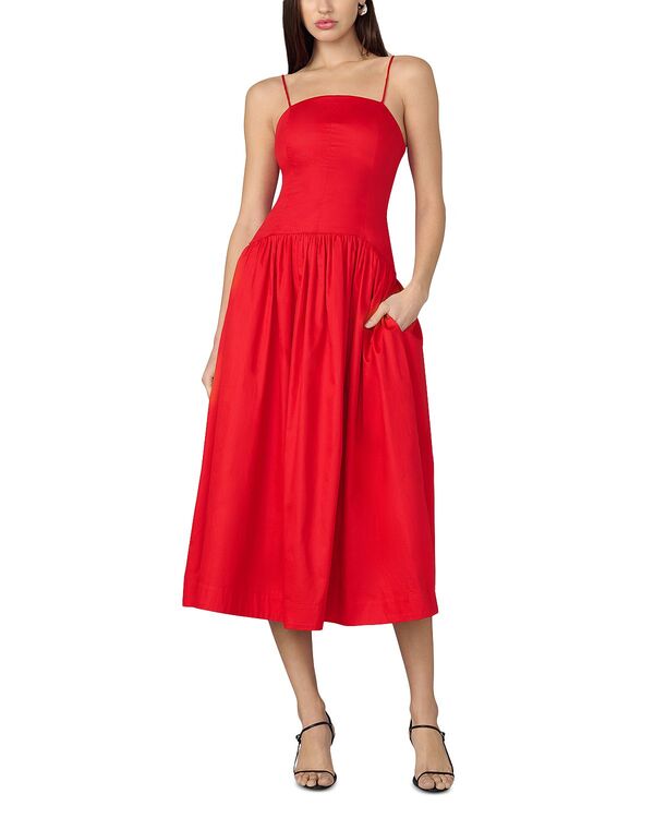 ジョーズジーンズ レディース トップス ワンピース ミディ Joe's Jeans The Mara Midi Dress Cherry Red レッド