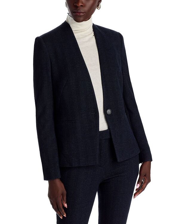 ボス レディース アウター ジャケット・ブルゾン ブレザー BOSS Herringbone Blazer Sky Captain Herringbone