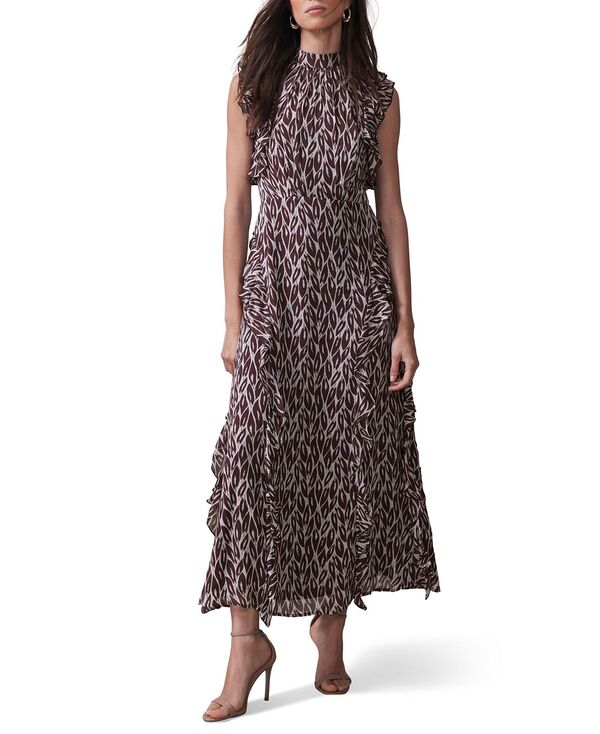 ミルトンベルベット レディース トップス ワンピース プリント マキシ Mint Velvet Women's Printed Maxi Dress Burgundy バーガンディ
