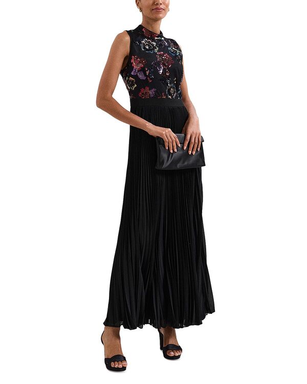 フェイズ・エイト レディース トップス ワンピースパンコール マキシ Phaseight Lela Sequin Maxi Dress Black ブラック