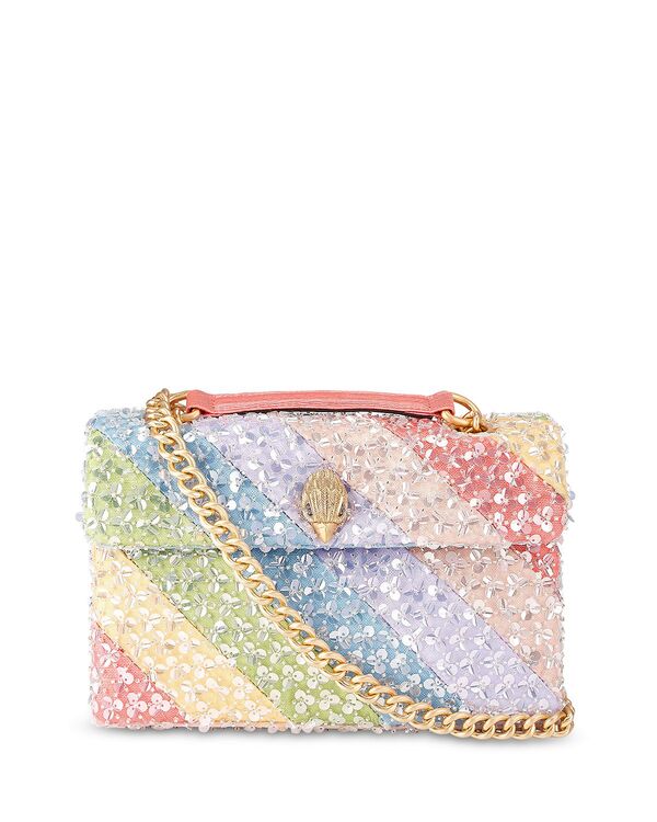 カートジェイガーロンドン レディース バッグ スパンコール KURT GEIGER LONDON Kensington Large Rainbow Sequin Bead Convertible Crossbody Open Miscelaneous