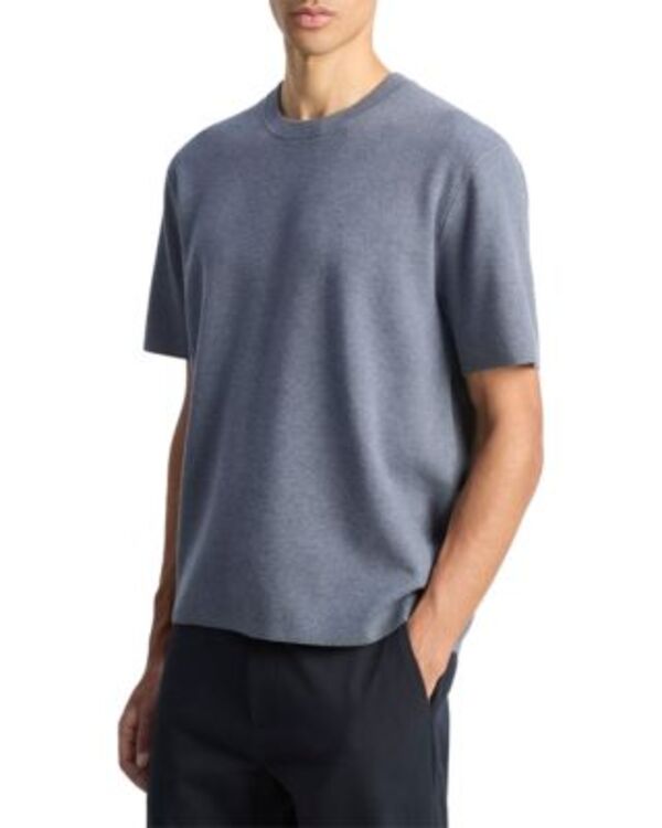 ヴィンス メンズ アウター ニット・セーター Tシャツ Vince Milano Sweater Tee Light Heatheripple ヘザー