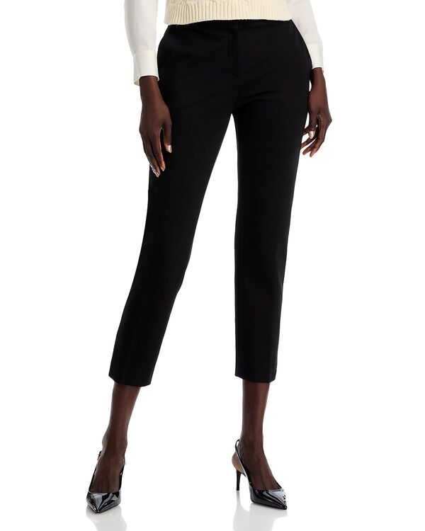 セオリー レディース ボトムス カジュアルパンツ クロップド Theory Treeca 2 Smooth Cropped Trousers Black ブラック｜ReVida 店