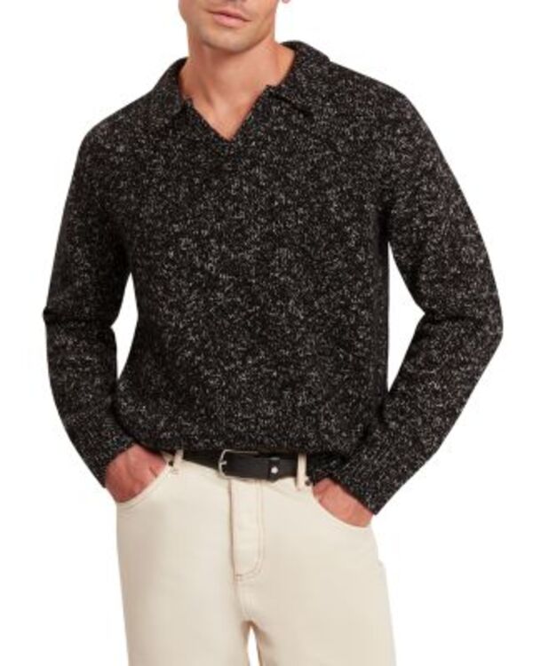 テッドベーカー メンズ アウター 編み物・プルオーバー スポーツシャツ Ted Baker Berreto Relaxed Openeck Twisted Sweater Polo Black 黒いこと