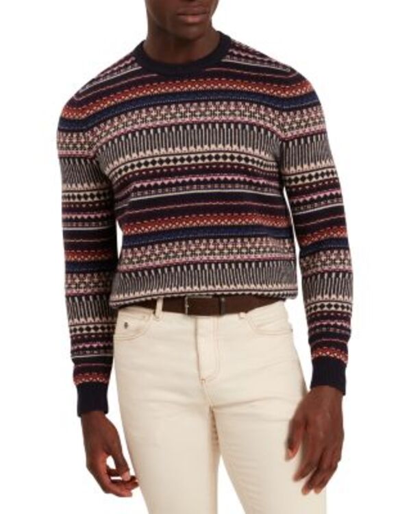 テッドベーカー メンズ アウター ニット・セーター クルーネック Ted Baker Amarat Fair Isle Crewneck Sweater Multicol マルチカラー