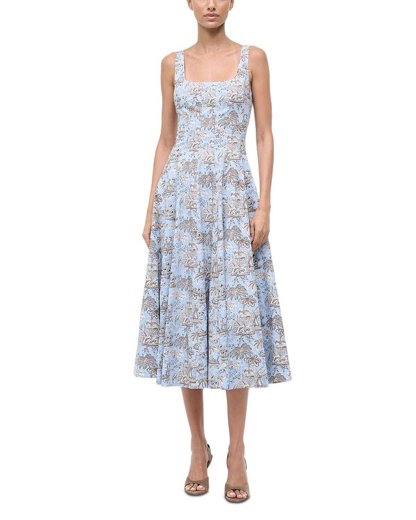 スタウド レディース トップス ワンピース ミディ STAUD Wells Midi Dressky Toile