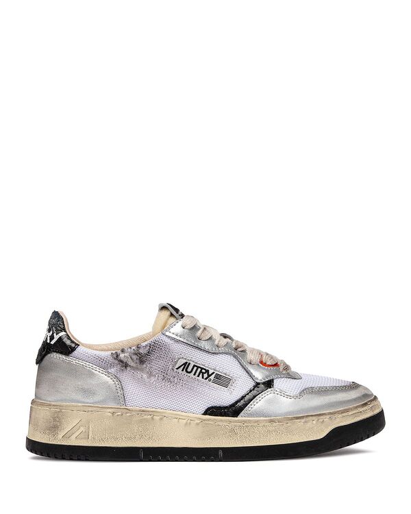 オートリ― レディース シューズ スニーカー Autry Women'sup Vint Low Top Sneakersilver/White ホワイト