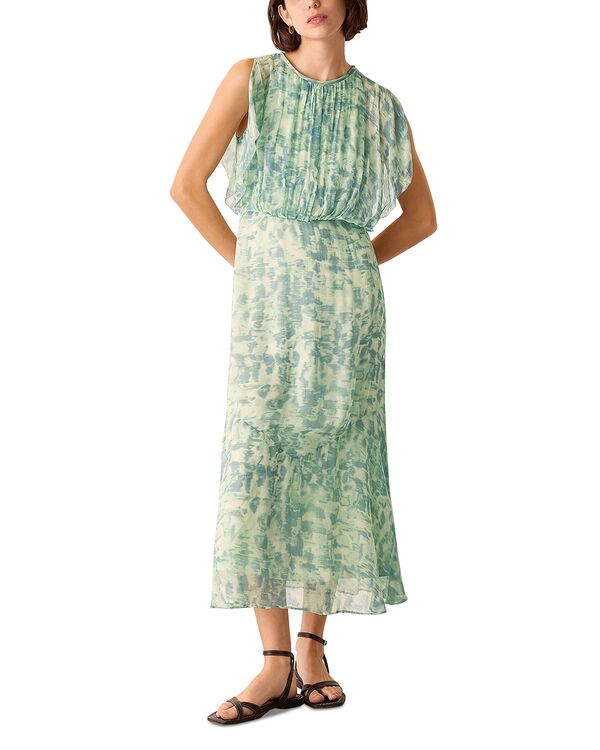 ホイッスルズ レディース トップス ワンピース ミディ Whistles Dashes Brush Marks Midi Dress Green/Multi グリーン