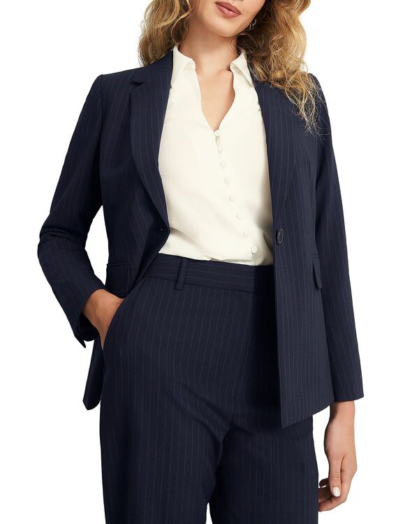 ホッブスロンドン レディース アウター ジャケット・ブルゾン HOBBS LONDON Salisbury Jacket Navy Ivory アイボリー|ReVida 店