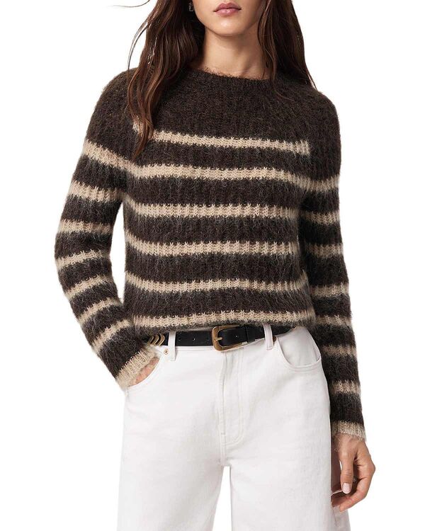 オールセインツ レディース アウター ニット・セーター ALLSAINTS Riga Sweater Bottle Brown ブラウン