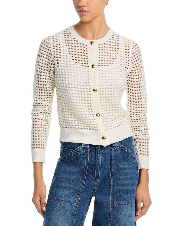 ラグアンドボーン レディース アウター カーディガン ニット rag & bonezra Open Knit Cardigan White ホワイト
