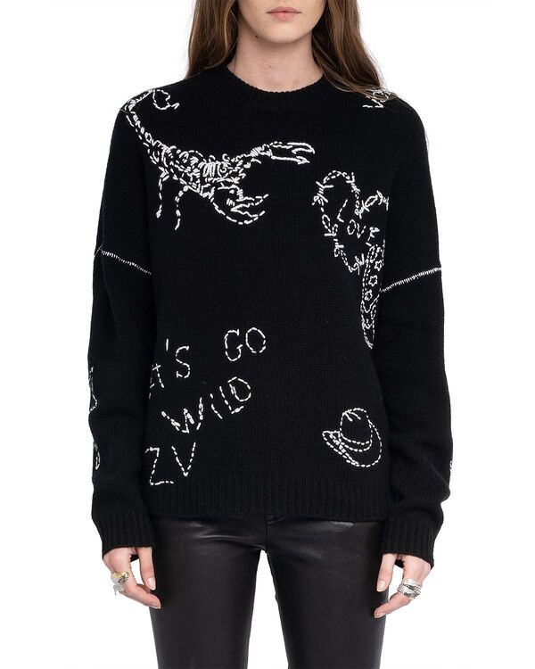 ザディグ エ ヴォルテール レディース アウター ニット・セーター ウール Zadig & Voltaire Baba Wool Sweater Black ブラック