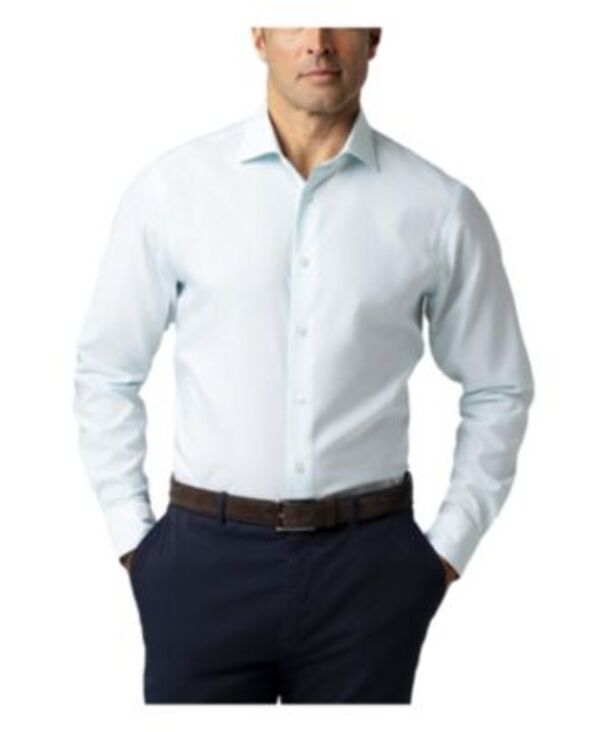 ロバート タルボット メンズ トップス シャツ Robertalbott Reynolds Dobby Stripe Contemporary Fit Shirt Pale Aqua アクア