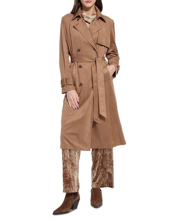 リジー レディース アウター コート スエード Lyss Agatha Faux Suede Trench Coat Lux Camel キャメル
