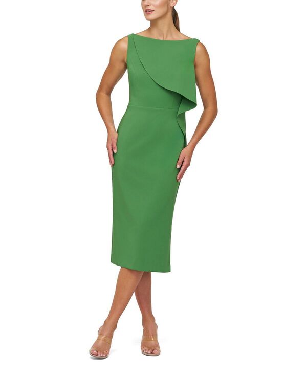 ケイ アンジャー レディース トップス ワンピース ミディ Kay Unger Jolie Midi Dress Green グリーン