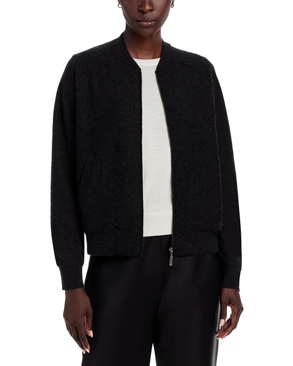 エイリーンフィッシャー レディース アウター ジャケット・ブルゾン ウール Eileen Fisher Wool Stand Collar Jacket Charcoal チャコール