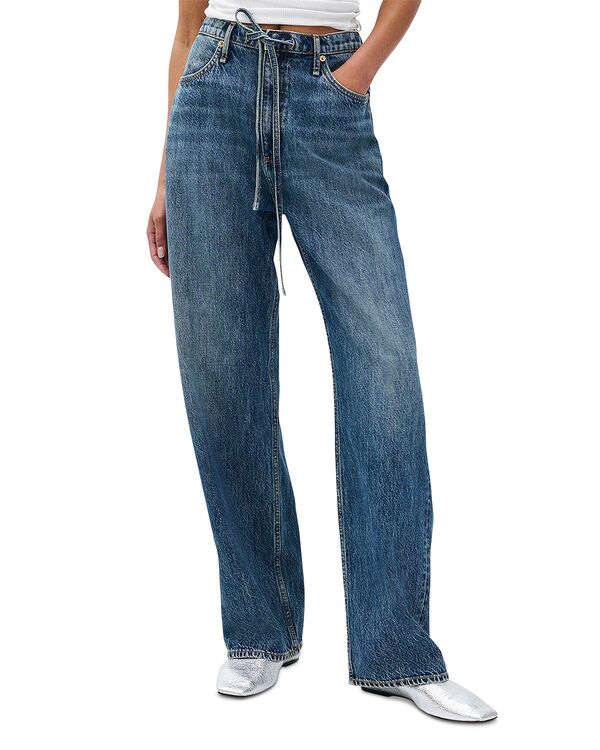 ラグアンドボーン レディース ボトムス デニムパンツ ワイドレッグ ジーンズ rag & bone Phoebe Drawstring Wide Leg Jeans in Declan