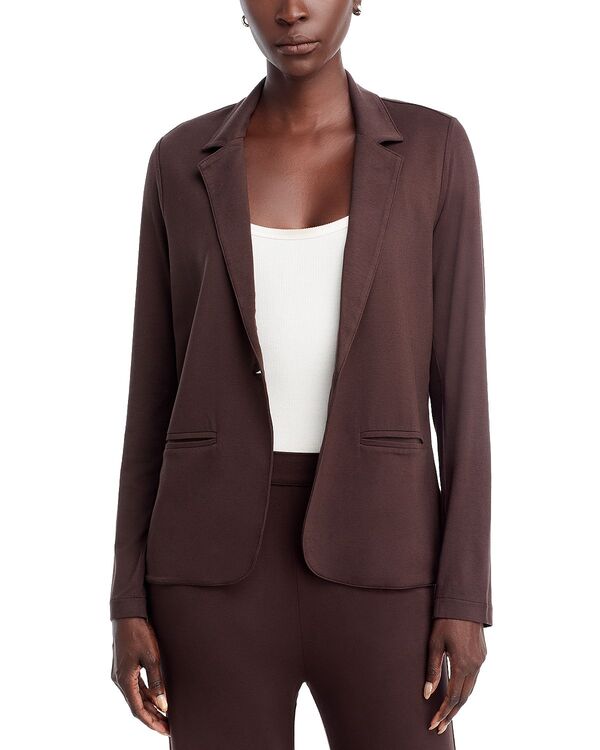 マジェスティック レディース アウター ジャケット・ブルゾン ブレザー ニット Majestic Filatures Knit One Button Blazer Coffee コーヒー