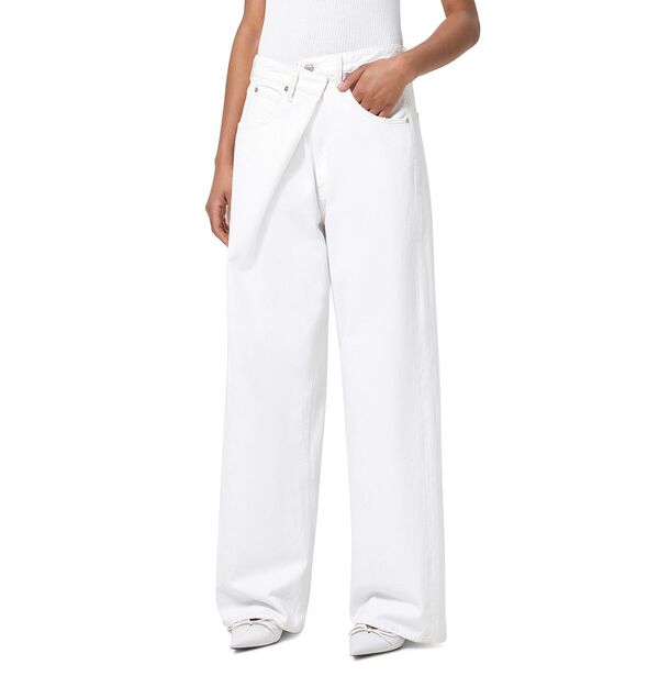 アゴルド レディース ボトムス デニムパンツ ジーンズ AGOLDE The Vana Fold Jeans in Milkshake｜ReVida 店