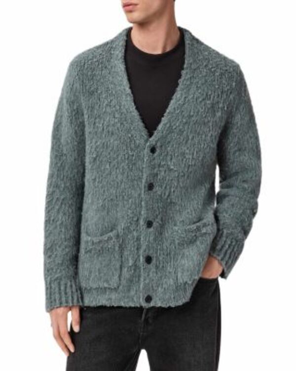 オールセインツ メンズ アウター カーディガン ALLSAINTS Tobie Cardiganordic Green グリーン