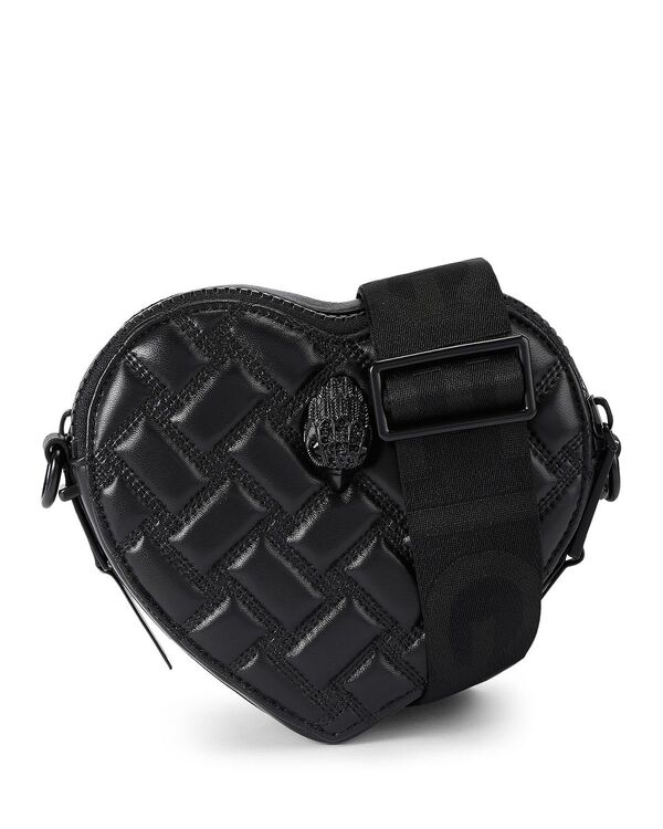 カートジェイガーロンドン レディース バッグ キルティング ミニ レザー KURT GEIGER LONDON Kensington Heart Mini Quilted Leather Crossbody Black ブラック