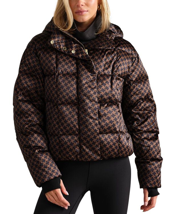 ローヌ レディース アウター ジャケット・ブルゾン ダウン Rhone Powder Puffer Down Jacket Chestnut Brown Houndstooth ブラウン