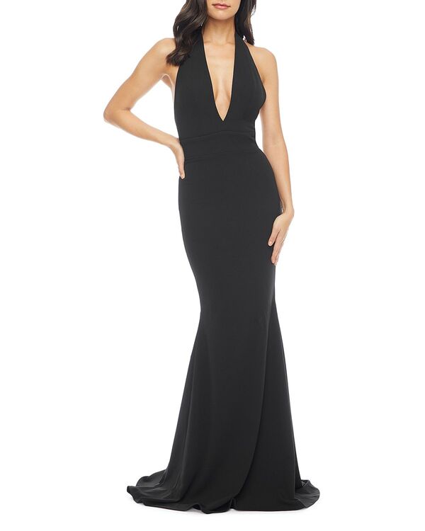 ドレスザポプレーション レディース トップス ワンピース Dress the Population Camden Plungingown Black ブラック