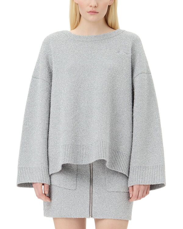 ガニー レディース アウター ニット・セーター GANNI Sparkle Sweater Silver シルバー