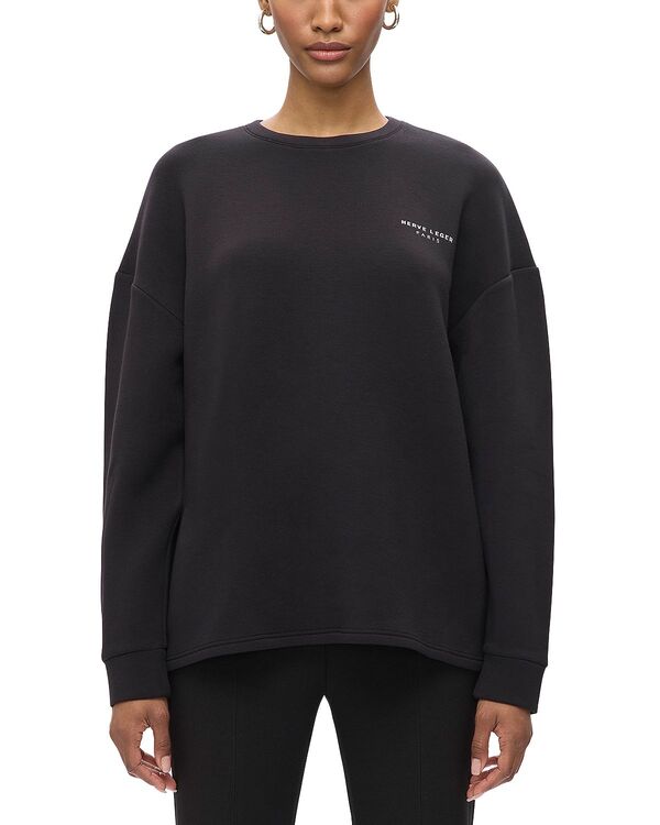 エルベレジェ レディース アウター パーカー・スウェット シャツ Herv Lger The Colby Sweatshirt Black ブラック|ReVida 店
