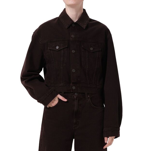アゴルド レディース アウター ジャケット・ブルゾン AGOLDE Radley Trucker Jacket Sloe Berry