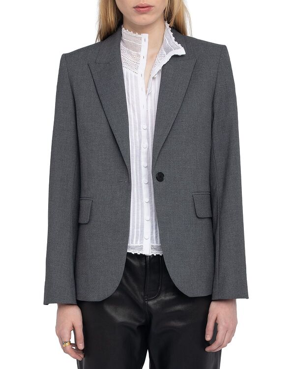 ザディグ エ ヴォルテール レディース アウター ジャケット・ブルゾン ブレザー Zadig & Voltaire Vavy Chine Strass Blazer Gris Chine