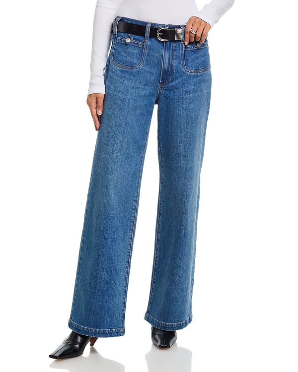 ペイジ レディース ボトムス デニムパンツ ワイドレッグ ジーンズ PAIGE Anessa High Rise Wide Leg Jeans in Written｜ReVida 店